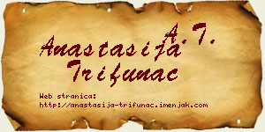Anastasija Trifunac vizit kartica